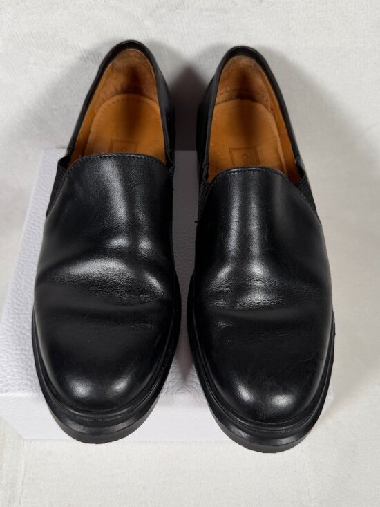 VTG Cole Haan Country Loafers Men Size 8.5 B Black Dress Shoes Made Brazil F6499